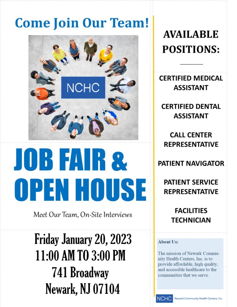 Job Fair & Open House Newark Community Health Center